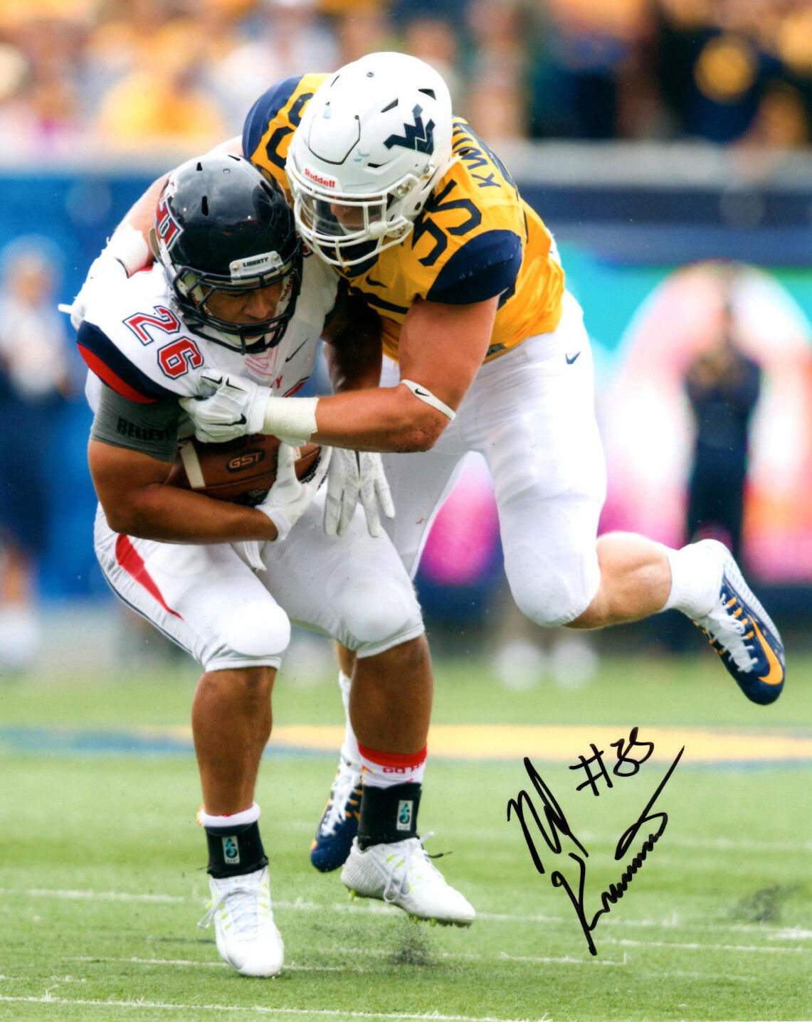 Nick Kwiatkoski West Virginia signed autographed 8x10 football Photo Poster painting BEARS