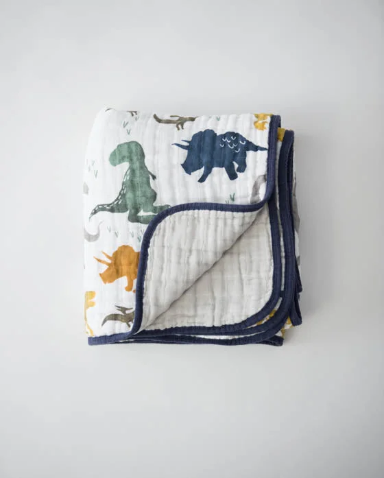 Original Cotton Muslin Quilt - Dino Friends