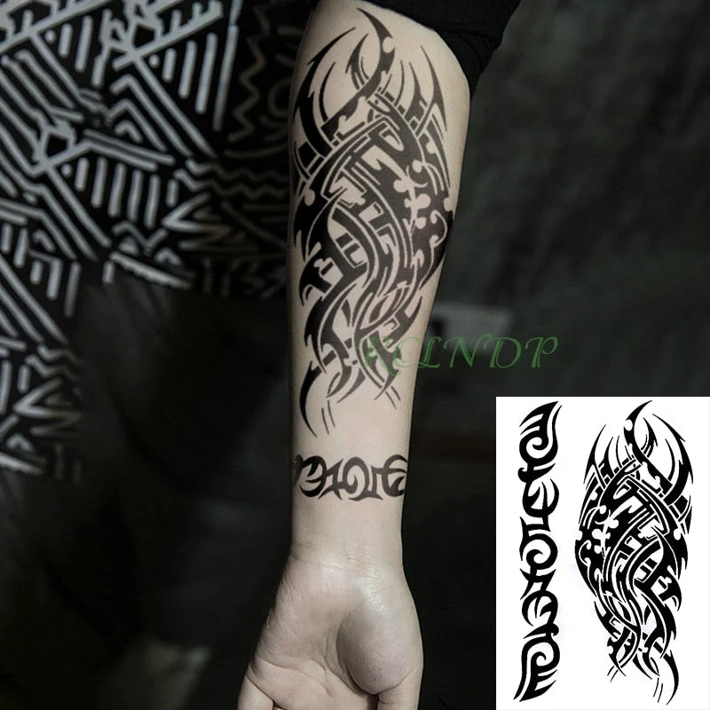 Waterproof Temporary Tattoo Sticker Tribal totem old school fake tatto flash tatoo tatouage Stickers hand arm for girl women men