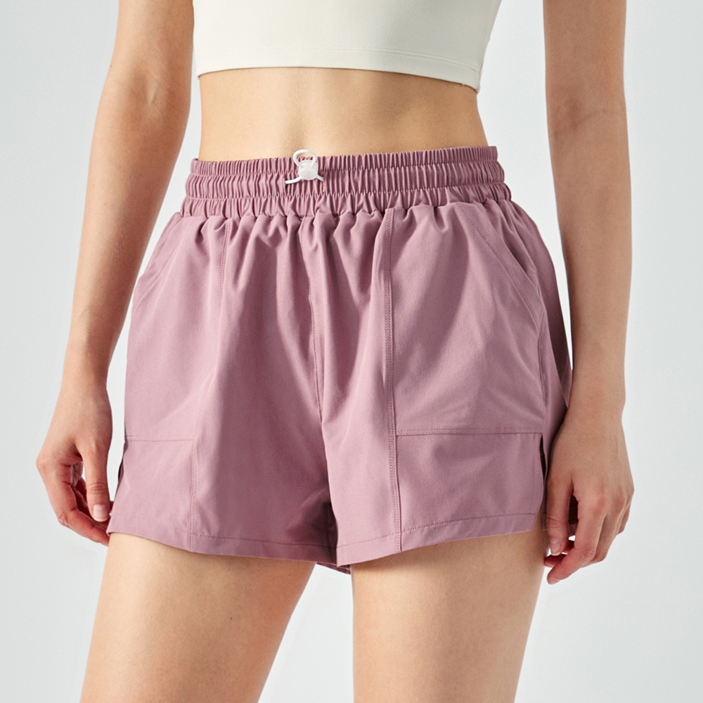 Different types of 4 way stretch anti wardrobe malfunction comfortable polyester spandex fake 2 pieces gym running shorts with pockets online shopping on Hergymclothing