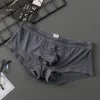 Men's Ice Silk Solid Color Quick-Drying Boxer Briefs