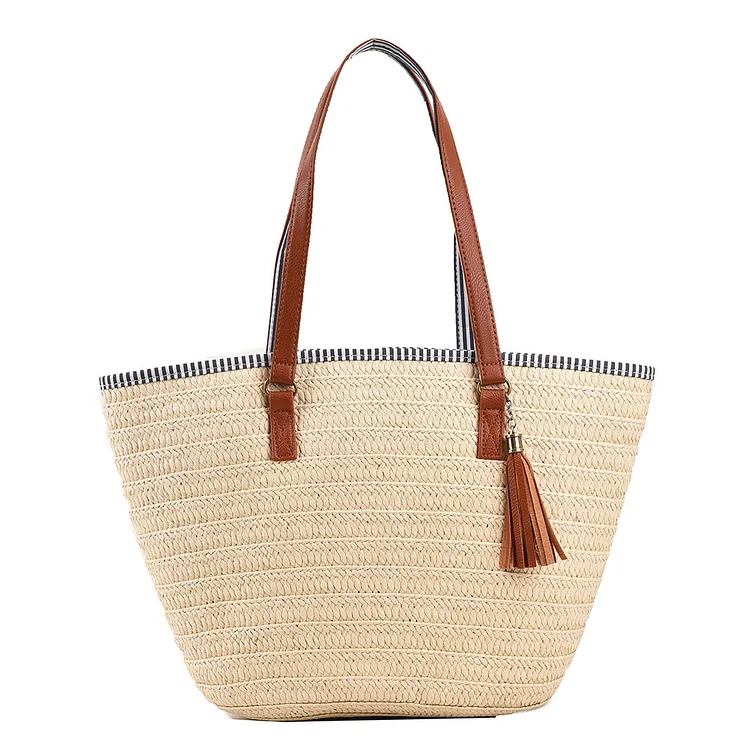 Summer Beach Bags Casual Tassels Women Shoulder Bag Elegant for Seaside Holiday-Annaletters