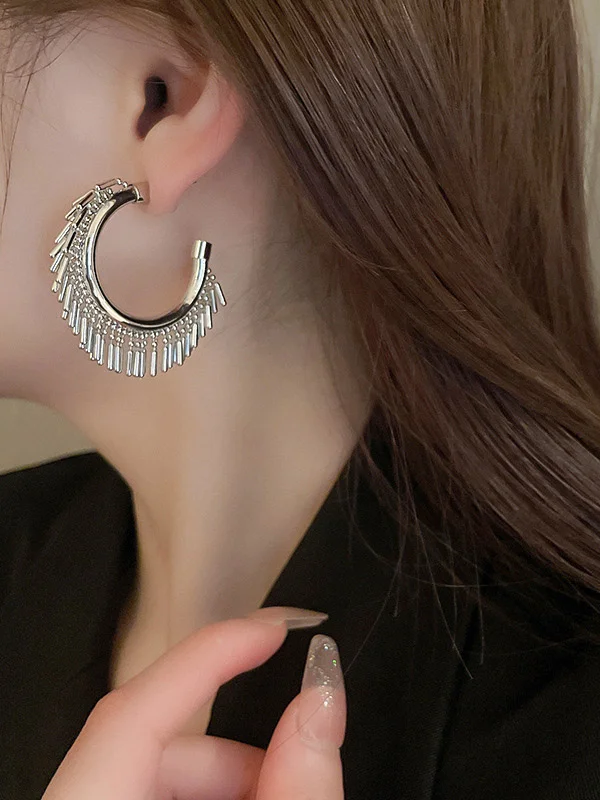 Geometric Tasseled Earrings Accessories