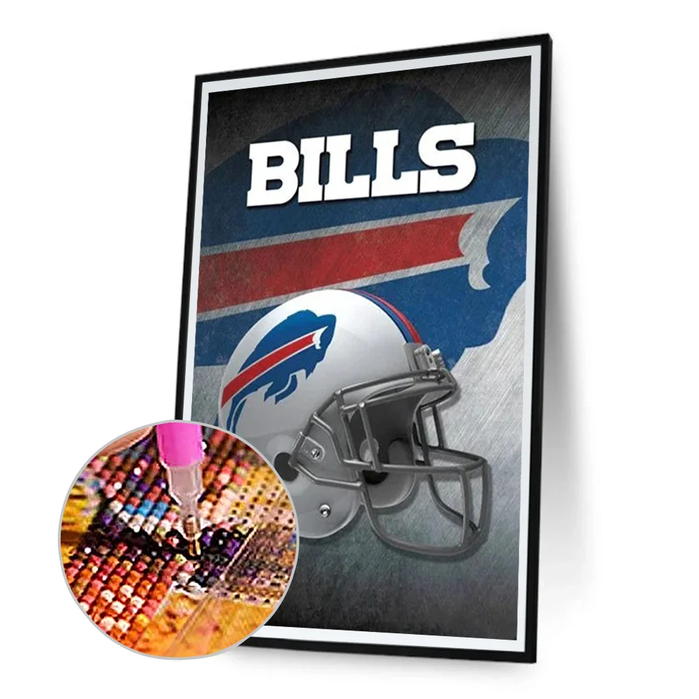 Nfl Buffalo Bills Football Team 35 50CM Canvas Full Round Drill Diamond Painting