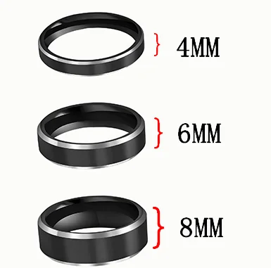 Beveled Edges Black Laser Etched Tungsten Carbide Rings Black Aquarius Couple Wedding Bands 4MM 6MM 8MM Width