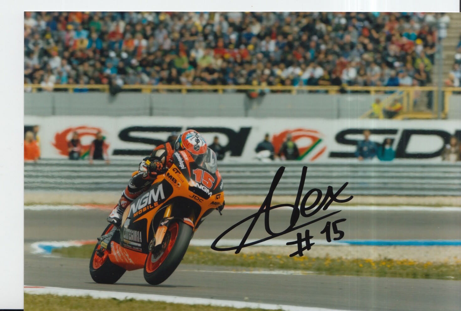 Alex de Angelis Hand Signed 7x5 Photo Poster painting NGM Mobile Forward Moto2 MotoGP 2.