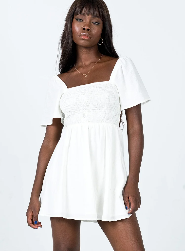 Summer Nights Mini Dress White