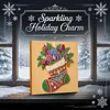 (25x25cm)DIY Pearl Painting Xmas Framed Handmade Pearl Material Art Kit Living Room Decor