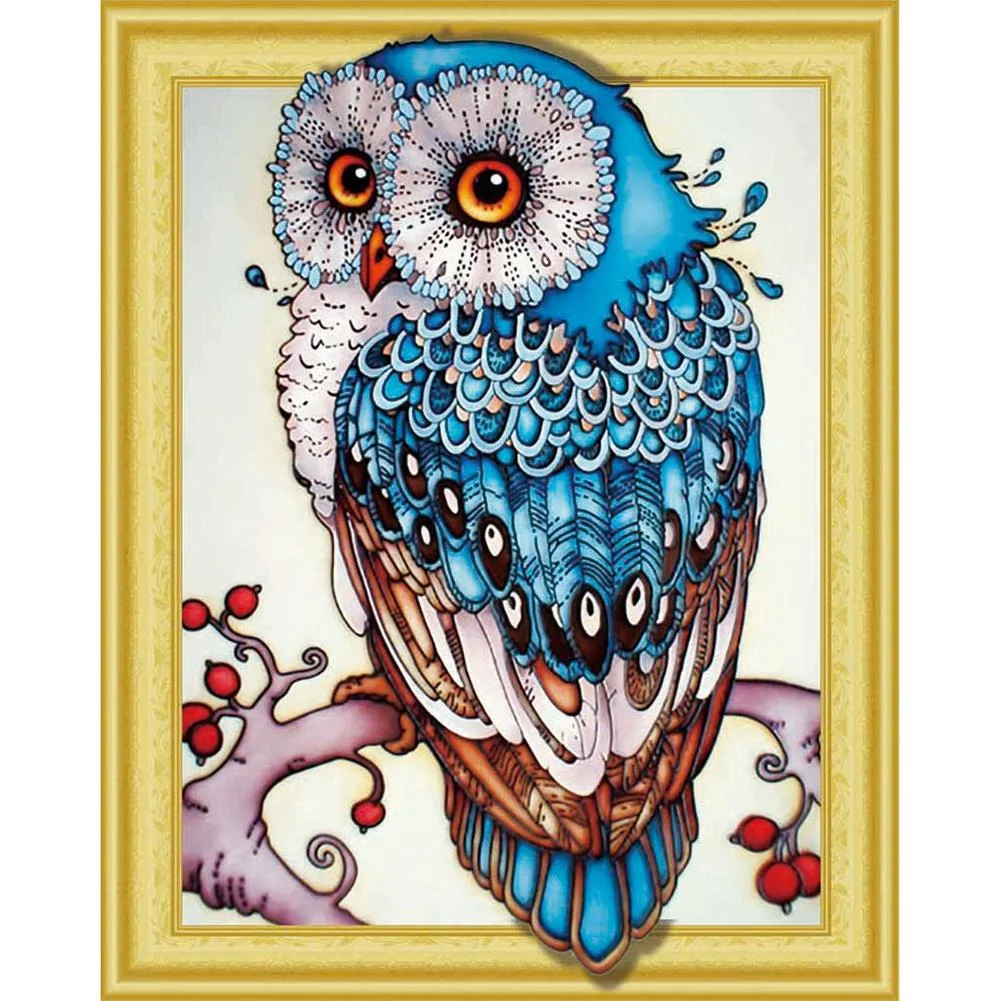 Full Round Diamond Painting - Owl(35*45cm)