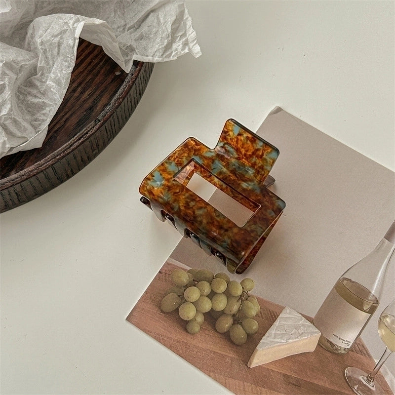 Women’s Minimalist Classic Style Color Block Acetic Acid Sheets Hair Claws