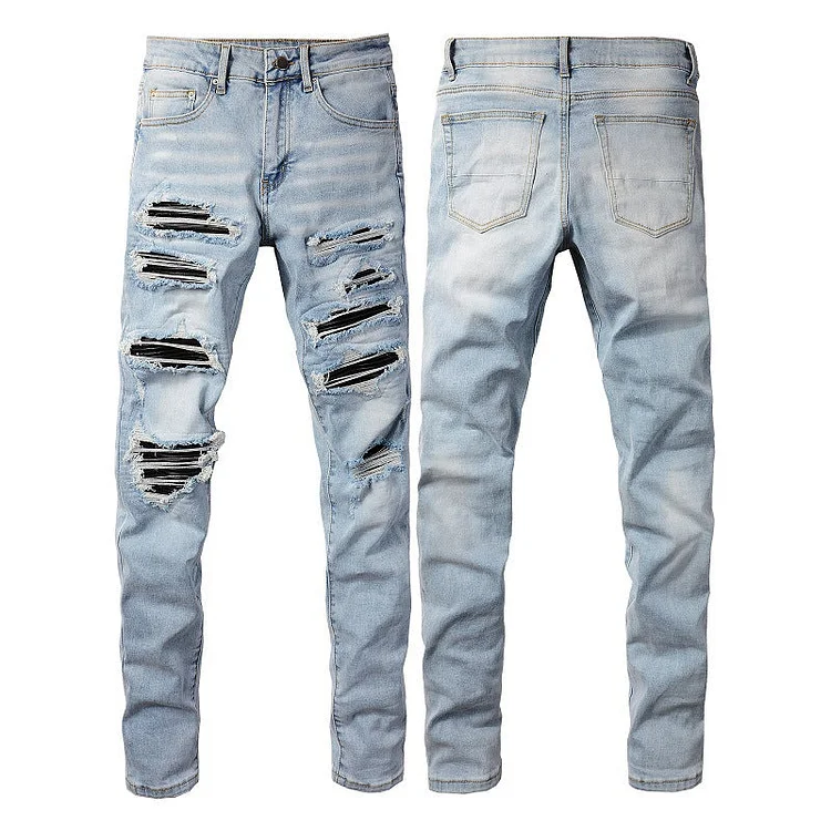 Amiri Jeans Patch Ripped Slim Fit Slimming #1307