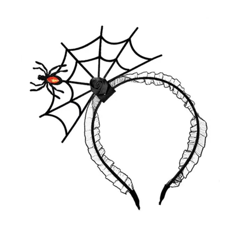 Halloween Funny Punk Flower Spider Spider Web Mixed Materials Party Festival