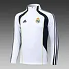 Joyfball 2025/2026 Real Madrid Half-Pull Training Suit White Retro Version Football Shirt 1:1 Thai Quality