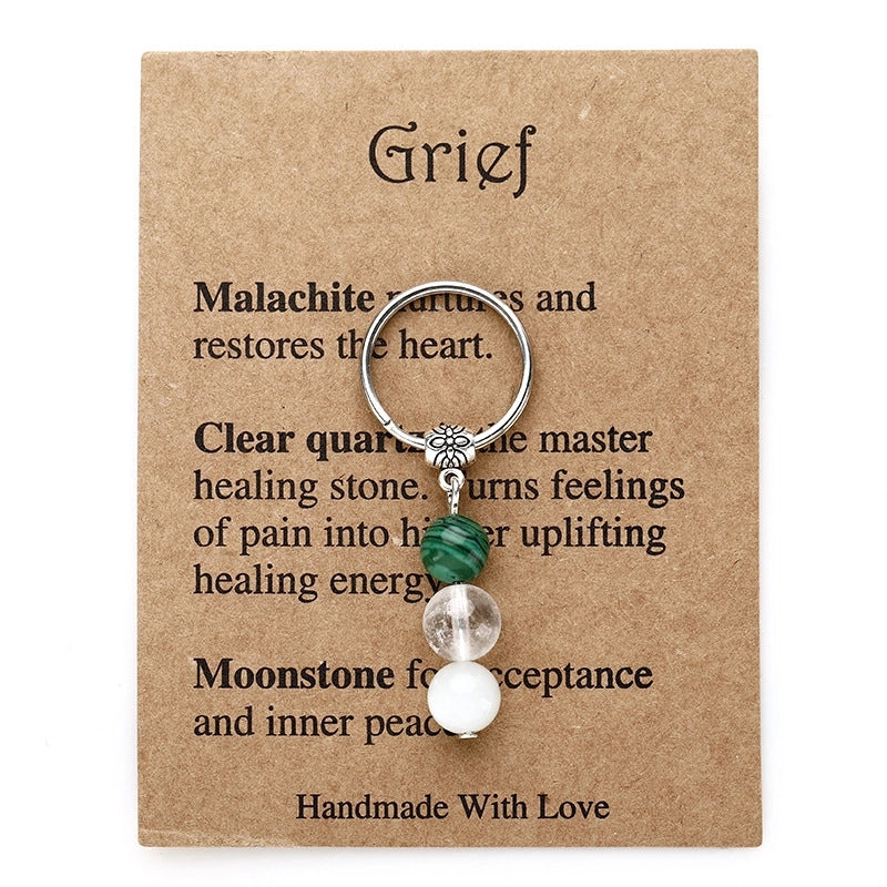 Minimalist Color Block Beaded Beaded Keychain