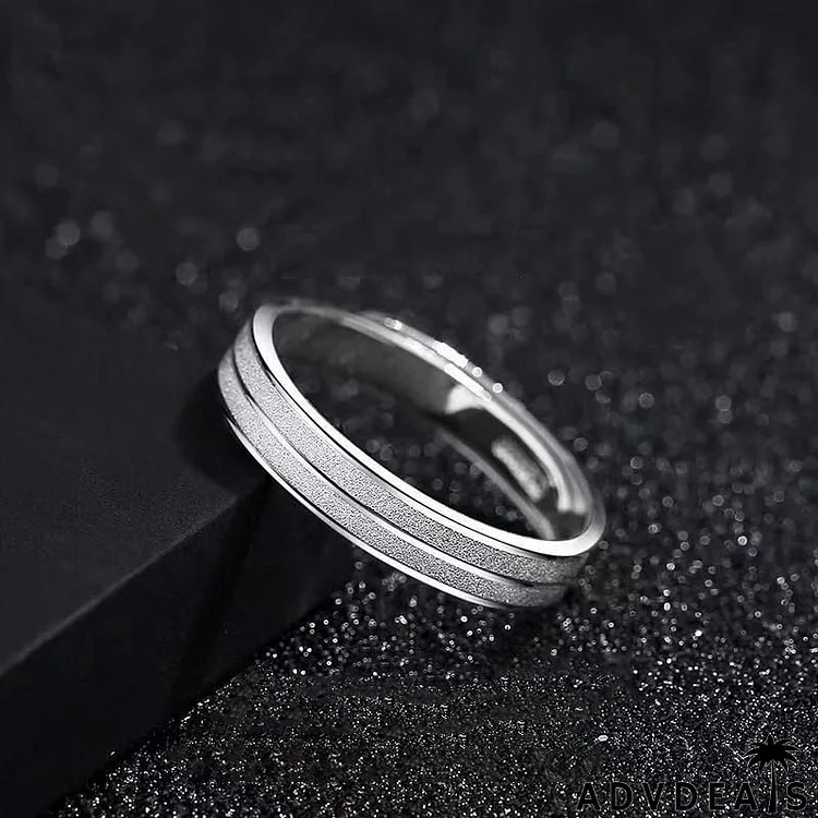 Men's Fashion Frosted Car Flower Open Ring