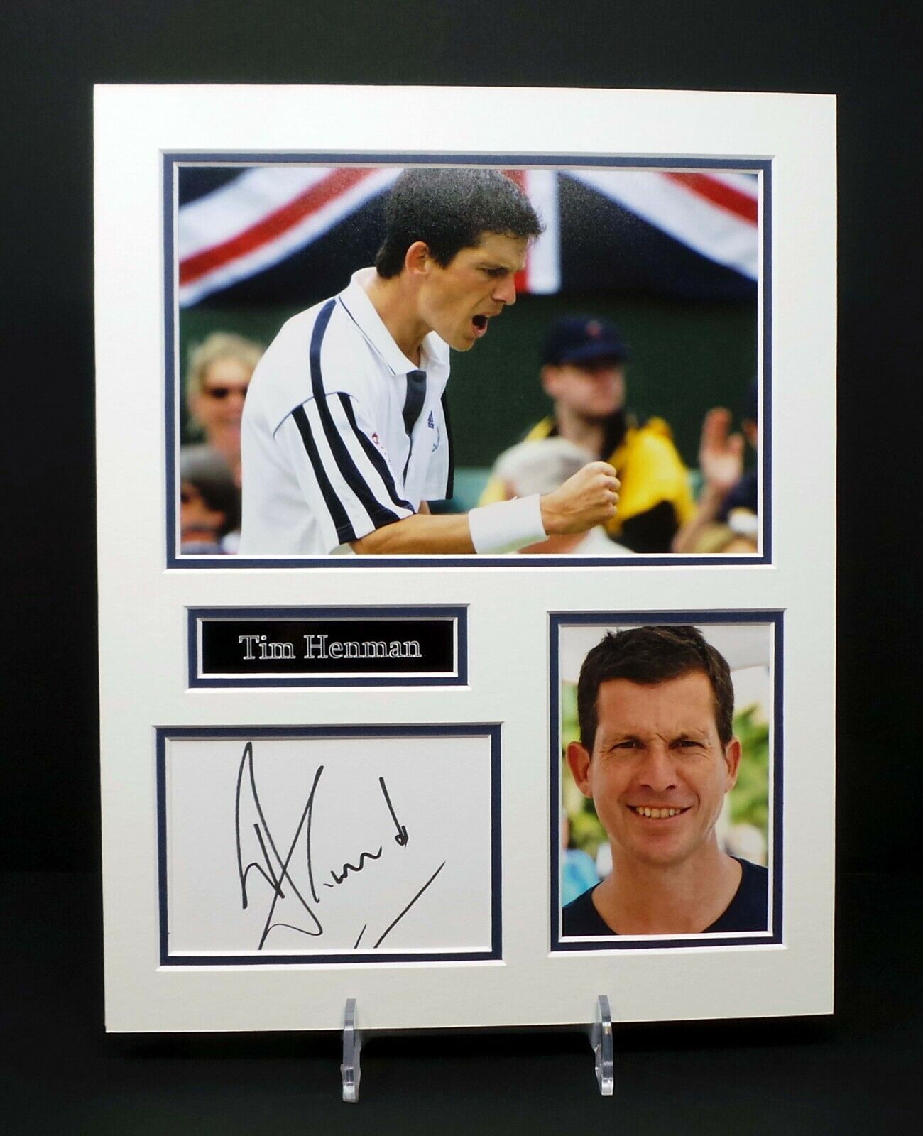 Tim HENMAN Wimbledon Tennis Great Signed Mounted Photo Poster painting Display AFTAL RD COA