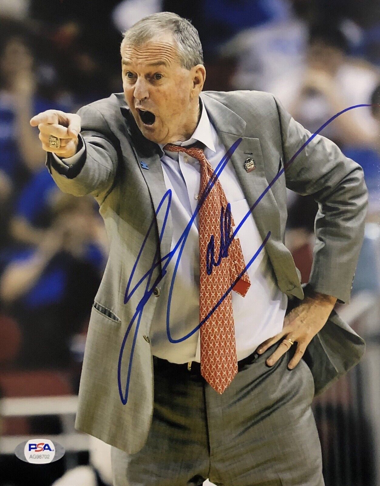 Jim Calhoun Signed Autographed Uconn Huskies 8x10 Photo Poster painting Psa/Dna