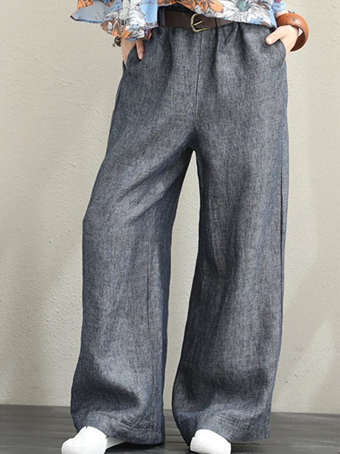 Fashion Casual Linen Wide Leg Pants