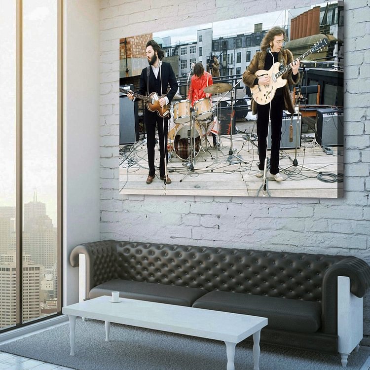 The Beatles' Live Show Rooftop Concert Canvas Wall Art