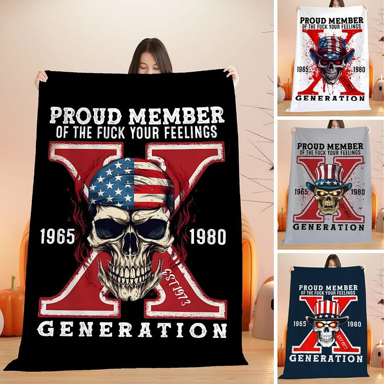 GEN X Custom EST Personalized Flannel Blanket 