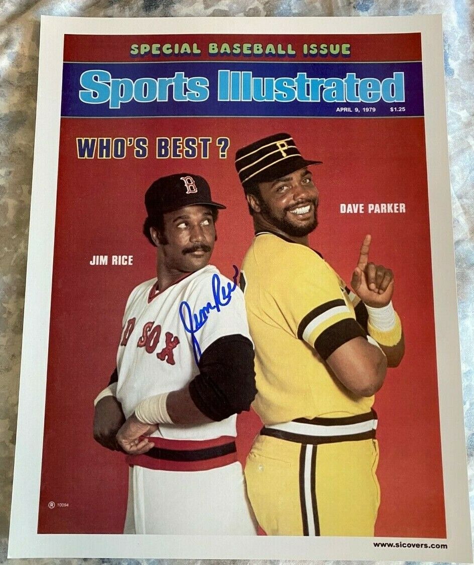 Jim Rice signed autographed 11x14 Photo Poster painting Sports Illustrated Cover Dave Parker HOF