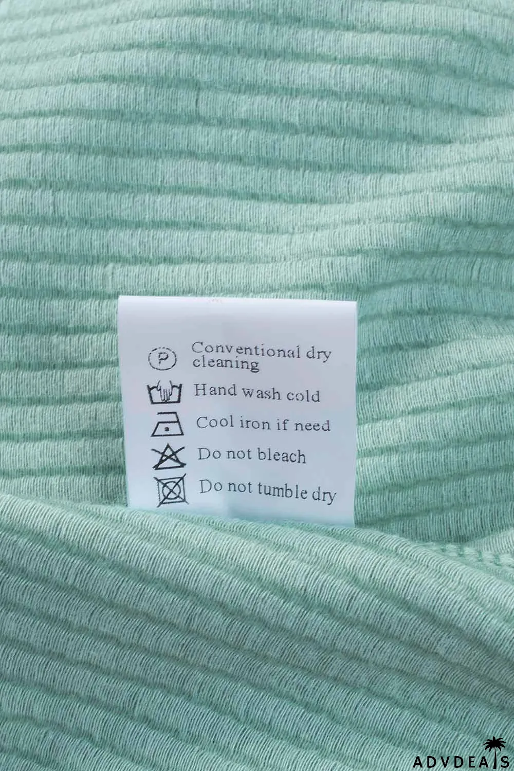 Green Loose Fit Ribbed V Neck Hoodie