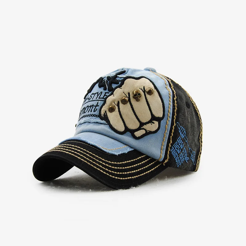 Fist baseball hat fashion letter rivet casual cap