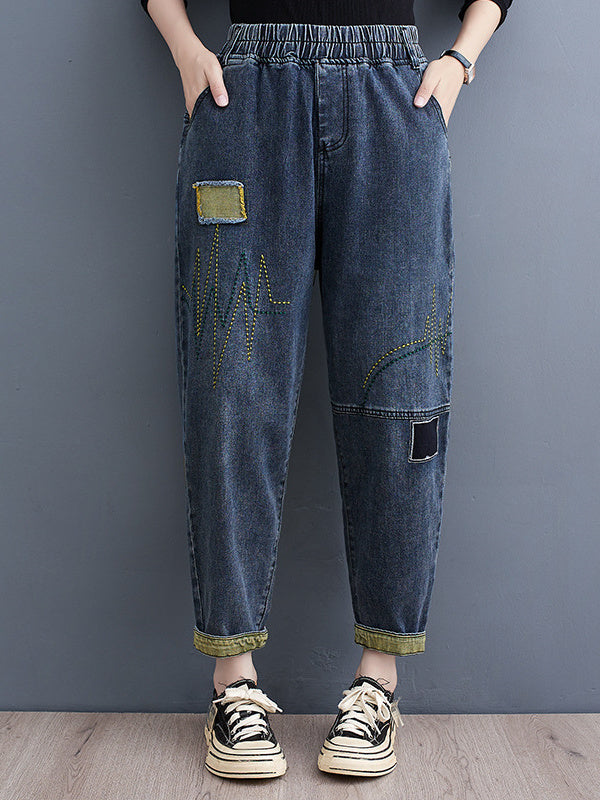 Women Half Sleeve V-neck Solid Color Dress