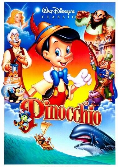 PINOCHIO MOVIE POSTER - WALT DISNEY - Photo Poster painting QUALITY INSERT -  POST!