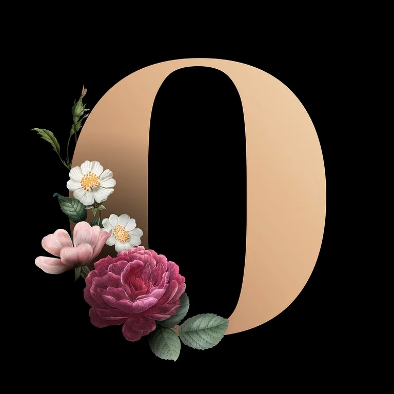 Diamond Painting - Full Round Drill - Flower Alphabet(30*30cm)