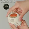 Waist-Mounted Bladeless Fan Rechargeable Electric Desktop Fan 360 Handheld Fan