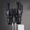 Electric Heated Gloves Touchscreen Hand Warmer Thicken PU Thermal Cycling Glove