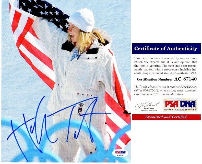 Hannah Teter Signed Autographed Snowboarder 8x10 Photo Poster painting - Olympic Gold + PSA/DNA