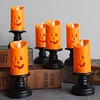 12 Pi&egrave;ces Bougies LED citrouille d'Halloween