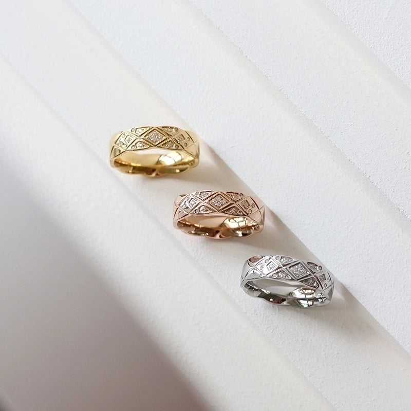 Fashion 304 Stainless Steel Rhinestones 18K Gold Plated