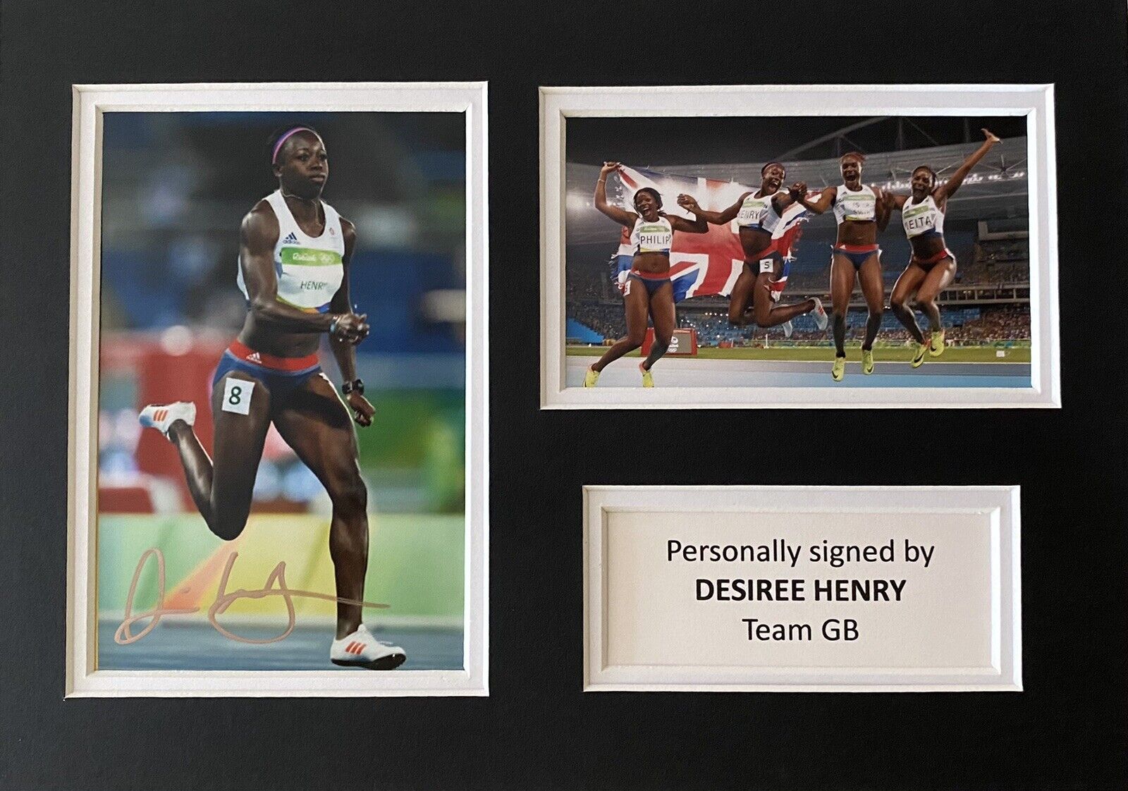 Desiree Henry Hand Signed Photo Poster painting In A4 Mount Display - Olympics - Team GB