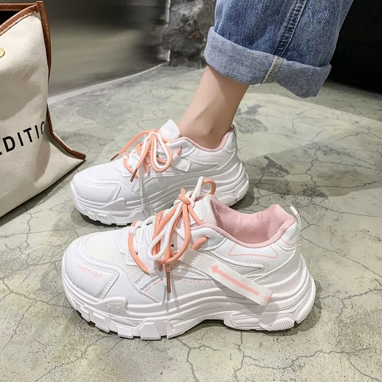Churchf Churchf Shoes Female 2024 Autumn / Winter New Color Lace Platform Platform Small White Shoes Ins Tide Casual Sports Shoes Women