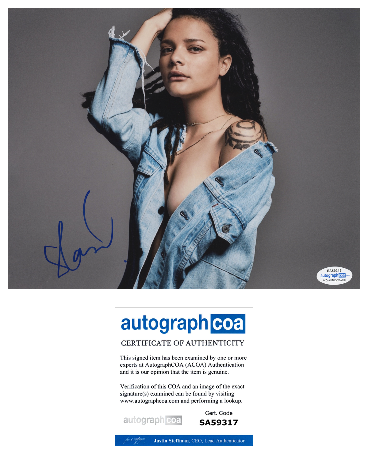 Sasha Lane Signed Autographed 8x10 Photo Poster painting Loki Hellboy Actress ACOA COA