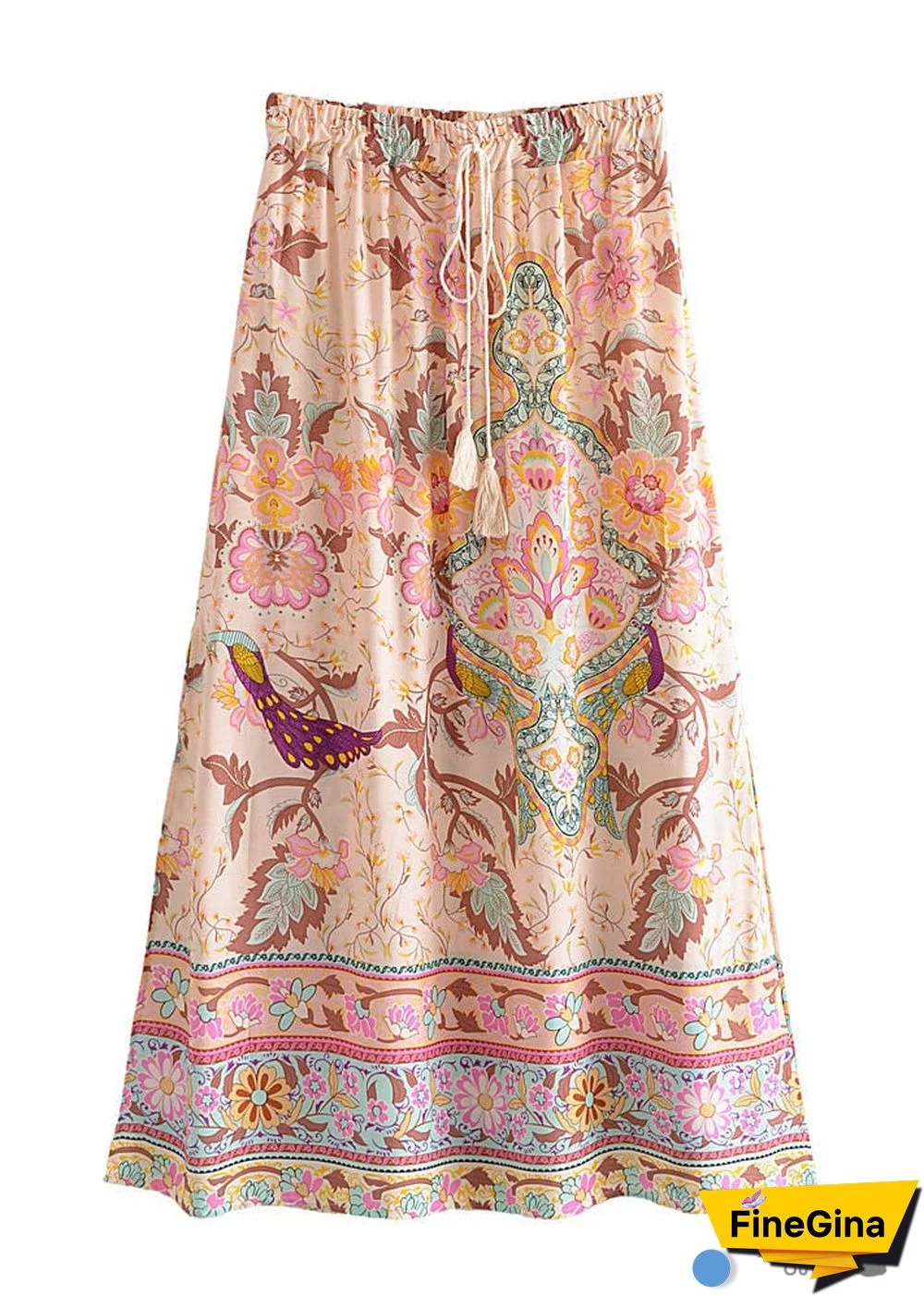 Boho Skirts in Heart Chakra in Pink For Women