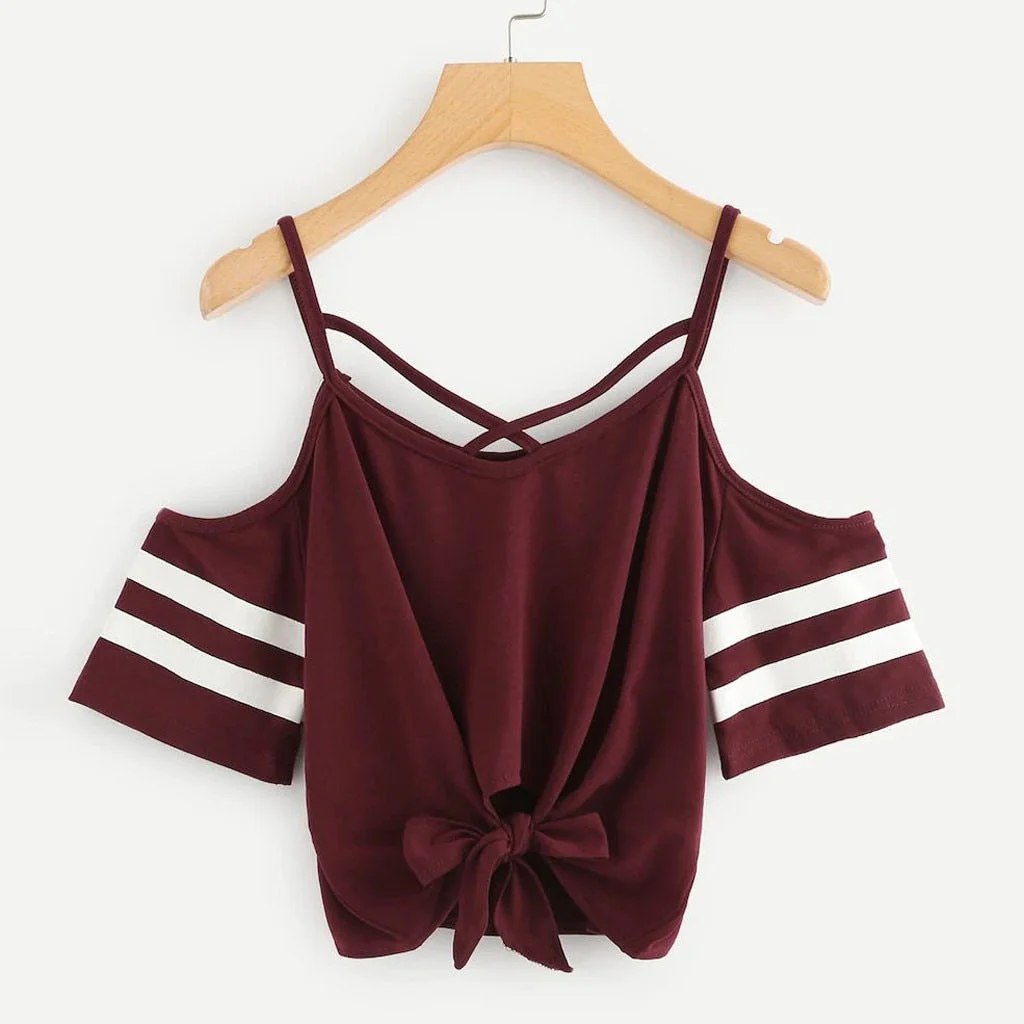 Summer Fashion Off Shoulder Strapless Bow Blouse Casual Ladies Loose Tee Tops Female Women's Short Sleeve Shirt Blusas Pullover