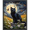 Black Cat Moon-11CT Stamped Cross Stitch 40*50cm tapestrymarket