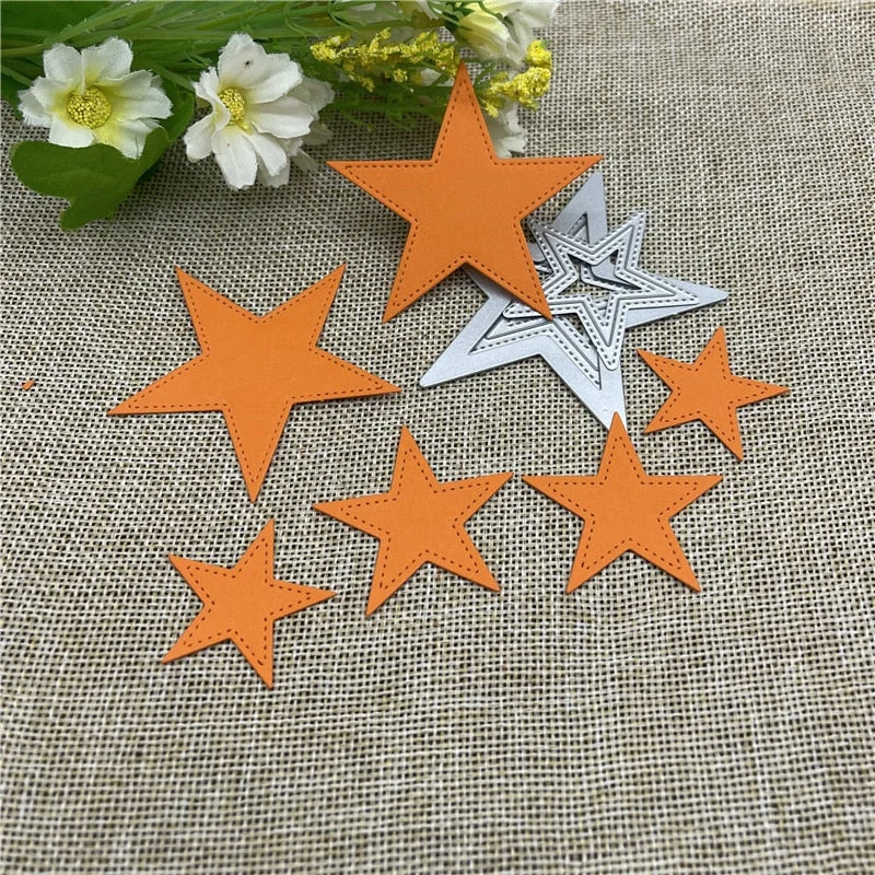 3pcs/Set star suit Metal Cutting Dies Stencils For DIY Scrapbooking Decorative Embossing Handcraft Die Cutting Template
