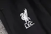 Joyfball 2024/2025 Liverpool Half-Pull Hat Style Training Suit Black Jersey 1:1 Thai Quality Set