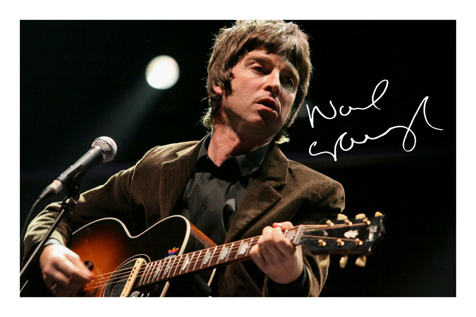 Noel Gallagher Signed A4 Photo Poster painting Print Autograph Music Oasis