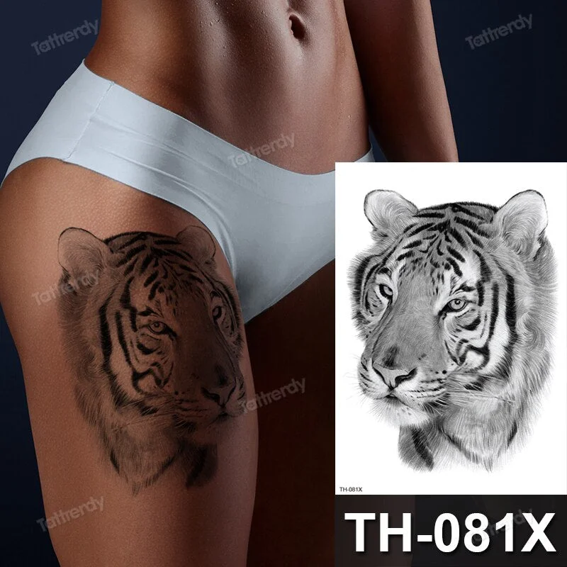 DIY Forest Design Waterproof Fake Temporary Tattoo Wolf Sexy Women Body Art Arm Tattoos Paper For Men Boys Girls Tatoo Large Big