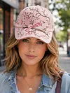 Garden Morning Baseball Cap with 55-65cm Adjustable Strap Adjustable Flowers Baseball Hat Lightweight Breathable Hats Unisex Gifts for Close People