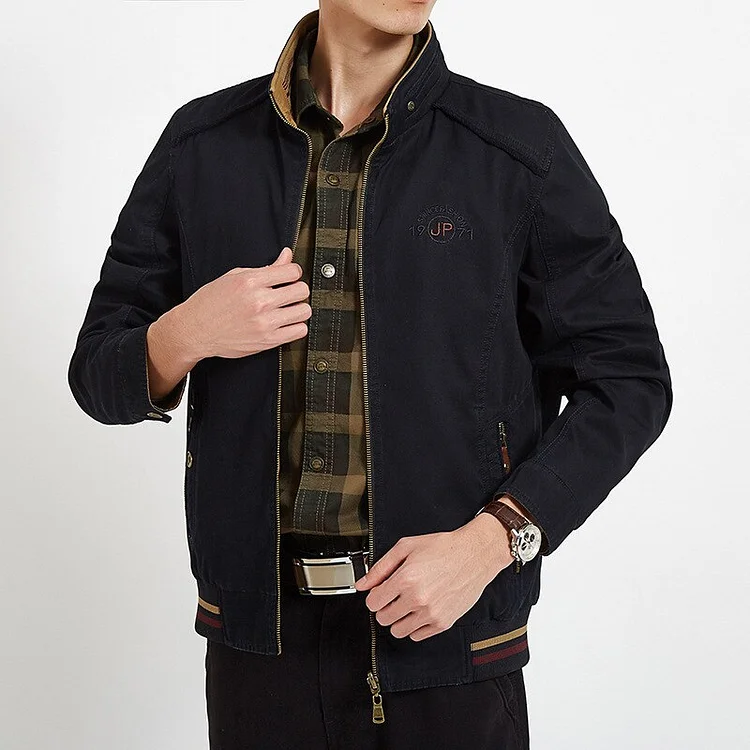 Brand Double-sided Tide Jacket Men 7XL 8XL Spring Autumn Cotton Business Casual Multi-pocket Men's Jackets chaquetas hombre