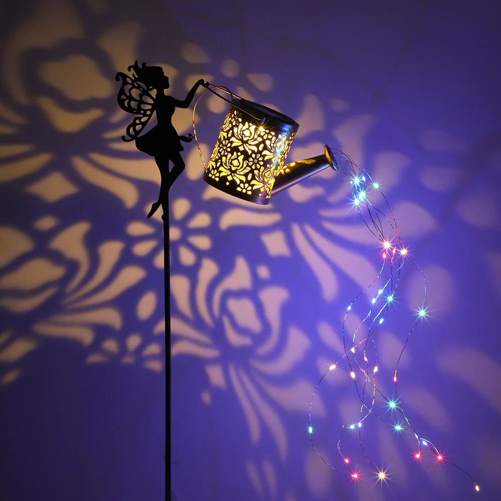 Solar Powered Garden Shower Light, Watering Can Lights
