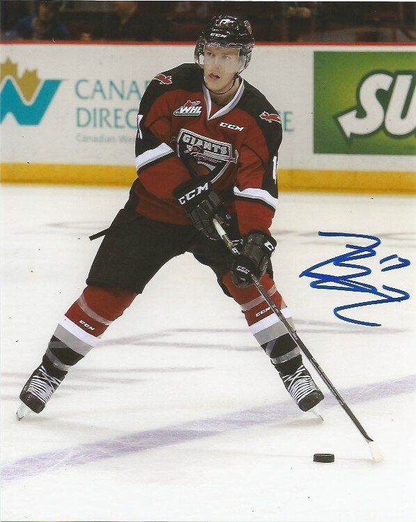 Vancouver Giants Tyler Benson Autographed Signed 8x10 WHL Photo Poster painting COA C