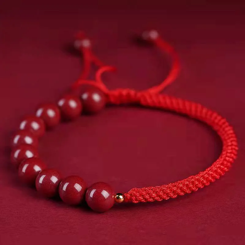 Cinnabar King Kong Knot Blessing String Bracelet